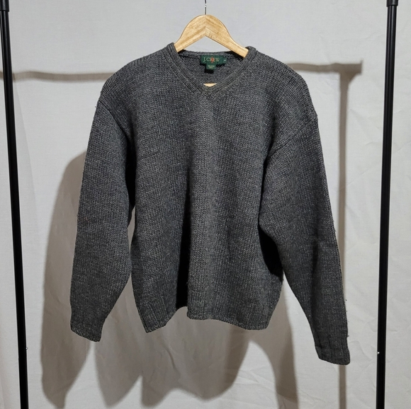 J. Crew Other - J Crew sweater charcoal grey men's pullover wool fall winter v-neck cabincore